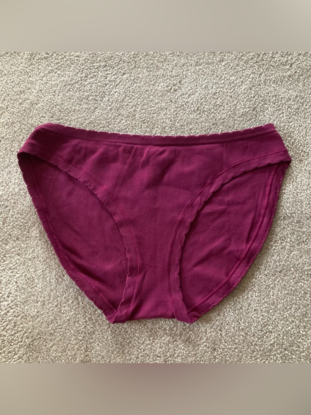 4/$10 - Victoria’s Secret Scalloped Edge Bikini Panty - Plum Purple
